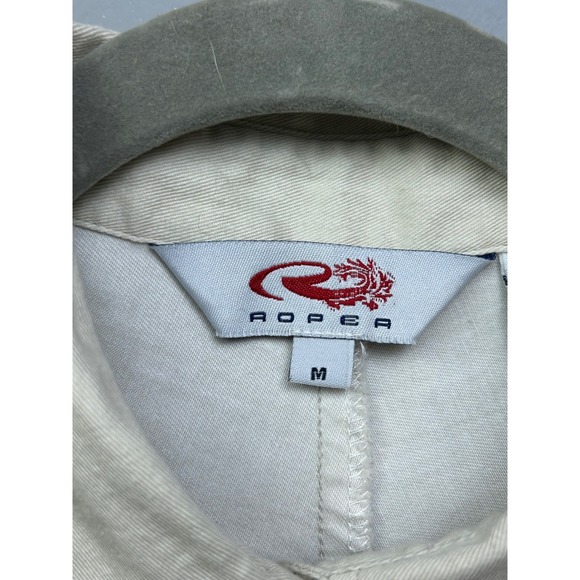 Roper Shirt Womens Medium Beige Western Pearl Snap Southwestern Cowgirl Rodeo - Picture 4 of 9